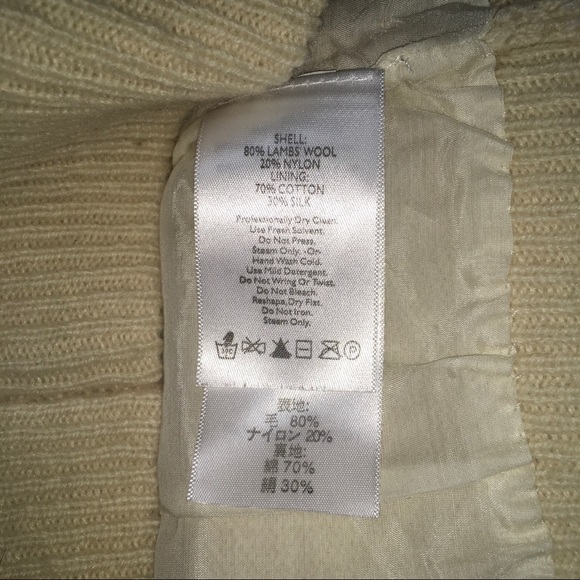 Eddie Bauer Beaded Wool Cardigan Silk Lined Misses size L - Picture 7 of 8